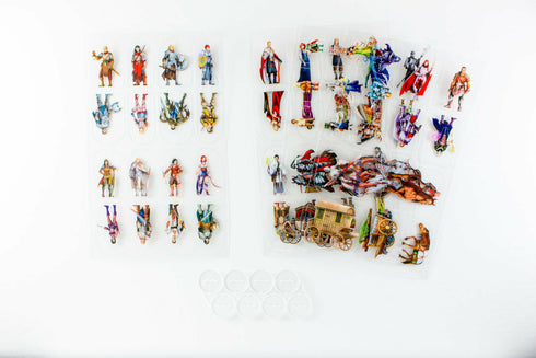 Arcknight Flat Plastic Miniatures - Mankind Set - 62 2D Minis